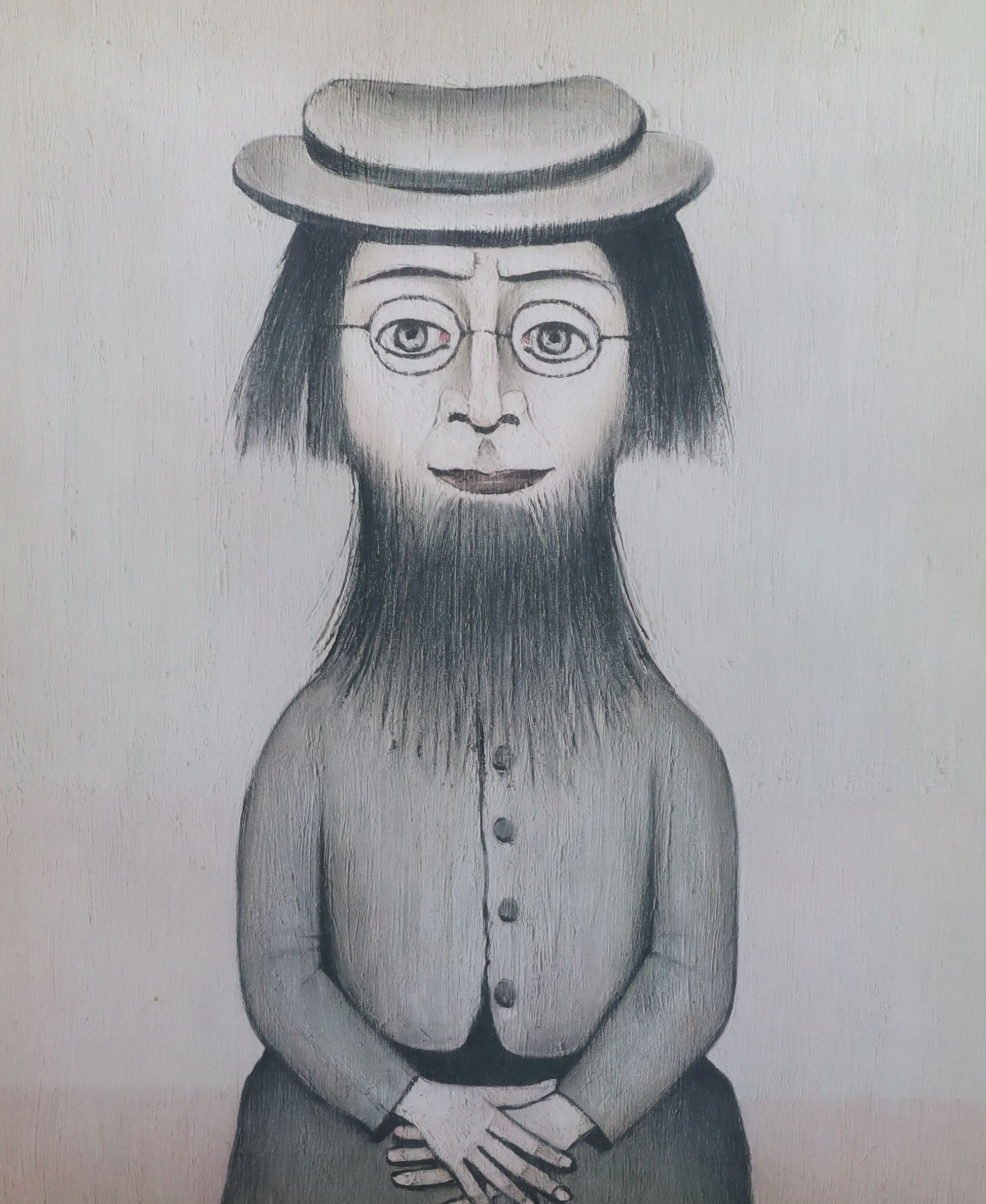 Lawrence Stephen Lowry RA, RBA (1887-1976), Woman with a beard, lithograph, 61 x 50cm